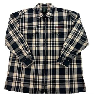 Vintage Lauren Ralph Lauren Womens Zip Up Flannel Size L